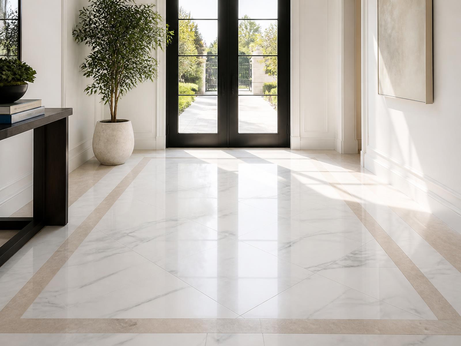 Marble tile installed by Paradise Marble & Tile